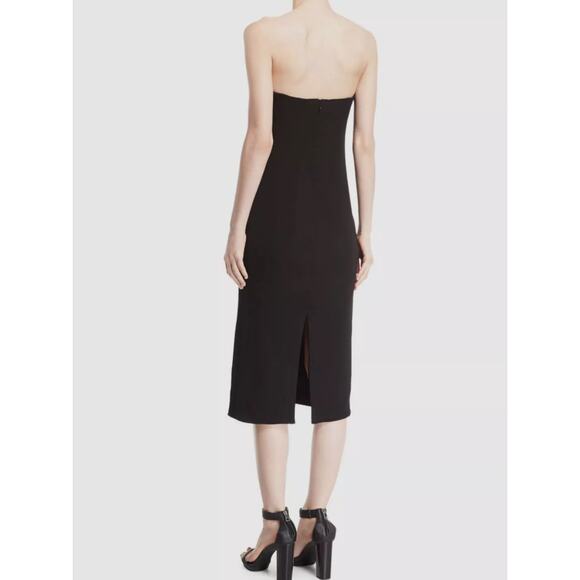 Brandon Maxwell cocktail party Black Silk Halter Bustier Sheath Dress 6 / small - Picture 3 of 15